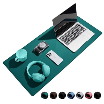 Reniteco Waterproof Large Office & Gaming Mouse Pad, 31.5" x 11.8" x 0.12" | Anti-Fray Stitched Edges, Premium Textured Surface, Non-Slip Rubber Base, Water and Stain Resistant Protection - color: Matte Green, size: 31.5''x 11.8''x0.12"