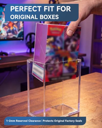 PKMN Booster Bundle Acrylic Case 4 Pack, 8mm Ultra Thick, Magnetic Lid | Clear Display Enclosure for Destined Rivals, Paldean Fates, Prismatic Evolutions, Scarlet & Violet Journey Together - color: 4PC Booster Bundle Acrylic Case, size: Acrylic Case