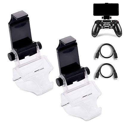 Yizerel PS4 Controller Phone Clip, PS4 Slim Pro Controller Grip for Android Smart Phone, 180 Degree Gaming Holder Mount Stand Bracket for PlayStation 4 Game Controller 6 in Samsung, Pixel, OnePlus