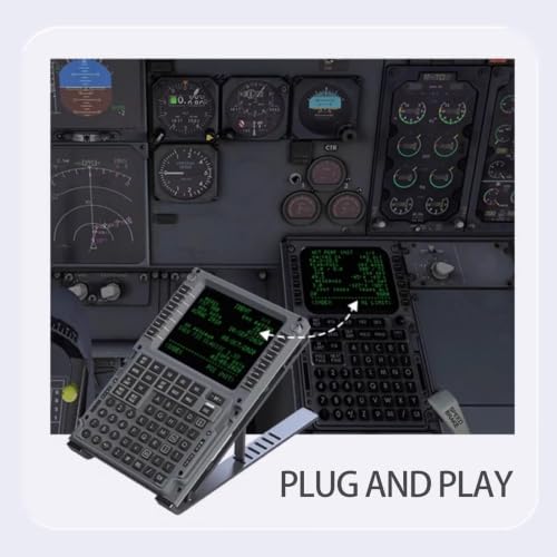 Full Size Flight Simulator Controller- Computer Control Display Panel- Route Control Plug-And-Play Game Simulators Cl/Ng/Max Cdu For Home Cockpit &Amp; Desktop Setup Pc For Enthusiasts