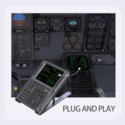 Full Size Flight Simulator Controller- Computer Control Display Panel- Route Control Plug-And-Play Game Simulators Cl/Ng/Max Cdu For Home Cockpit &Amp; Desktop Setup Pc For Enthusiasts