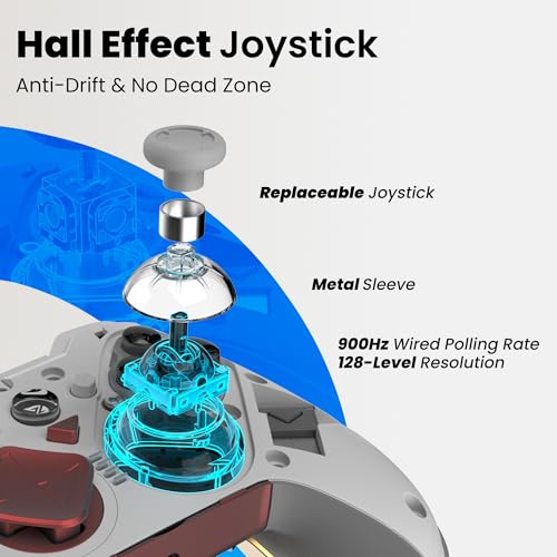 ZD O+ Excellence Wireless PC Controller – Modular Design, Hall Effect Joysticks, Remappable Buttons, RGB & Audio Jack for Switch/Switch2, PC, Android, iOS & Steam (Starfield Edition) - color: Starfield Edition
