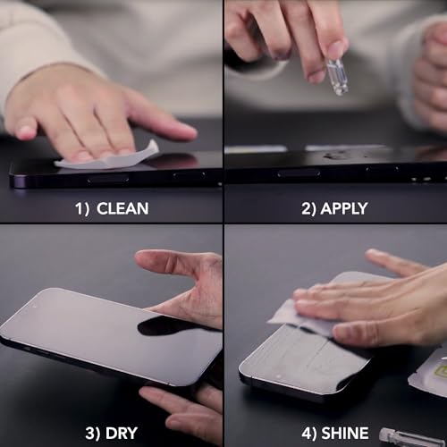 Liquid Glass Wipe On Nano Screen Protector | Scratch and Shatter Protection | Universal Screen Protector for Phones and Smart Watches | Made in USA