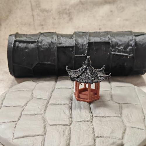 LuckyVin Terrain Texture Roller for D&D, Wargaming, Battle Mat, Tabletop, Dungeons and Dragons, Black (6 Styles) - color: 6 styles