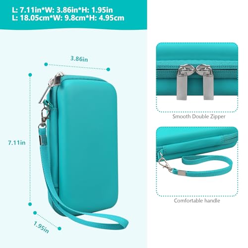 Supmay Hard Travel Case for My Arcade Galaga Pocket Player Handheld Game Console, Portable Video Game System Handheld Game Protection Case with Mesh Pocket for Batteries and USB-C Cable, Green+Green - color: Green+Green