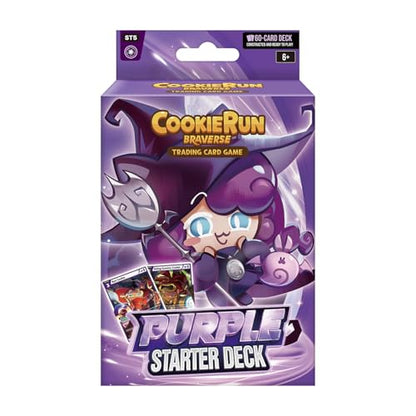 CookieRun Trading Card Game: Starter Deck Purple | 2 Player Competitive TCG | 20 Minutes | Includes 60 Cards - style: Purple