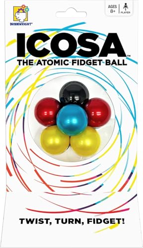 Brainteaser Puzzle for Kids & Adults, Brainwright Icosa Atomic Puzzle Ball, 3D Puzzle Game, Travel Games, STEM Toys, Family Games, Brain Games for Kids 8-12 - style: ICOSA - The Atomic Fidget Ball