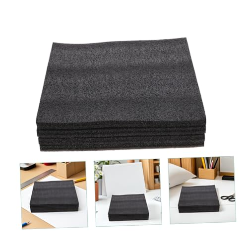 4 Pcs Black Polyethylene Foam Sheets 11.8x11.8x0.4 Inch Cuttable Packing Foam Inserts for Toolbox Drawers, Cushioning Protection, and Storage Organization