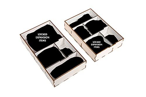 The Broken Token Game Organizer Compatible with Scythe Legendary Expansion - Wooden Game Organizing Box with Multiple Trays - size: Scythe Legendary