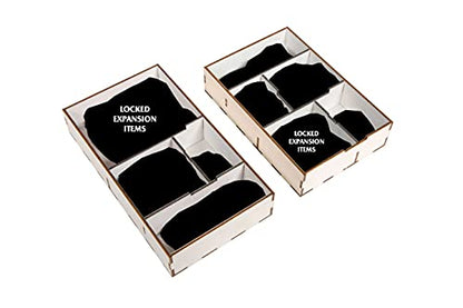 The Broken Token Game Organizer Compatible with Scythe Legendary Expansion - Wooden Game Organizing Box with Multiple Trays - size: Scythe Legendary