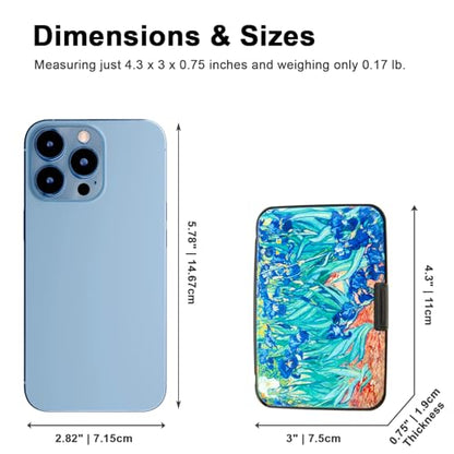 Credit Card Holder Small RFID Blocking Wallet Business Metal Slim Mini Aluminum Hard Case for Women Men - color: Lrises