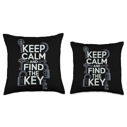 Escape Room Game Lockpicking Puzzle Room Exit Game Throw Pillow - size: 18x18