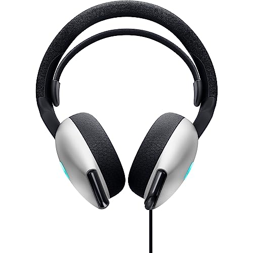 Alienware Wired Gaming Headset AW520H | 6.6 ft Cable, Hi-Res Audio, 20-40000 Hz, Memory Foam, Breathable Fabric, Lunar Light - color: Lunar Light