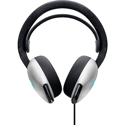 Alienware Wired Gaming Headset AW520H | 6.6 ft Cable, Hi-Res Audio, 20-40000 Hz, Memory Foam, Breathable Fabric, Lunar Light - color: Lunar Light