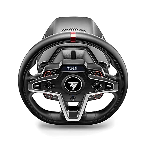 Thrustmaster T248P, Racing Wheel and Magnetic Pedals, HYBRID DRIVE, Magnetic Paddle Shifters, Dynamic Force Feedback & TH8S Shifter Add-On, 8-Gear Shifter (PS5, PS4, PC) - style: T248 Playstation with TH8S Shifter