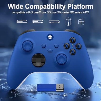 ADHLEK For Xbox Controller, Xbox One Controller- Easily Pair & Switch Between Devices,Compatible with Xbox Series X|S, Xbox One, Windows 10/11 PC - Blue - color: blue