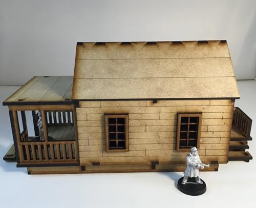 Shotgun House 28mm Terrain Building MDF Miniature Tabletop Gaming RPG Modern Wargames