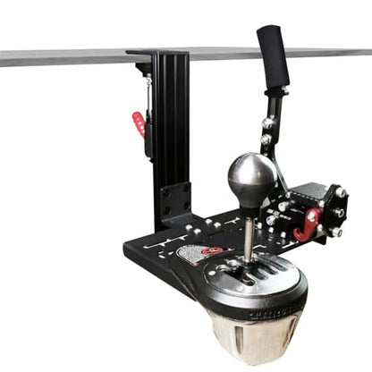 BUJ Universal Racing Simulator Desk Mount - Compatible with Logitech, Thrustmaster, Fanatec Shifters & Handbrakes, Plus USB Handbrake Models