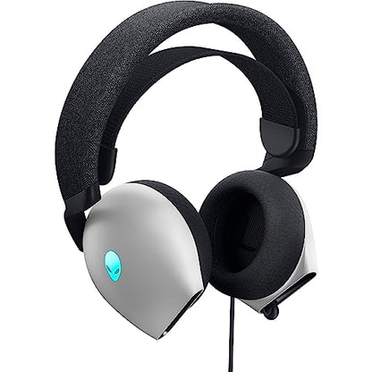 Alienware Wired Gaming Headset AW520H | 6.6 ft Cable, Hi-Res Audio, 20-40000 Hz, Memory Foam, Breathable Fabric, Lunar Light - color: Lunar Light