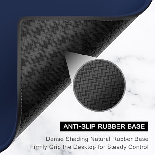 Hsurbtra Mouse Pad, Premium-Textured Square Mousepad 10.2 x 8.3 Inch, Stitched Edge Anti-Slip Waterproof Rubber Pretty Cute Computer Mat for Office Gaming Laptop Women Kids Navy Blue - color: Navy Blue, size: Square Mousepad (10.2" x 8.3")