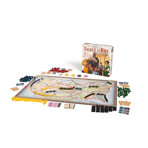 Asmodee Ticket to Ride Board Game (2025 Refresh) - A Cross-Country Train Adventure for Friends and Family, Strategy Game for Kids & Adults, Ages 8+, 2-5 Players, 30-60 Minute Playtime - style: New Edition