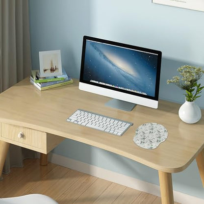 Ergonomic Mouse Pad with Wrist Support,Non-Slip Rubber Base for Computer Laptop & Mac,Lightweight Rest for Home,Office & Travel (Bamboo Leaf) - color: Bamboo Leaf