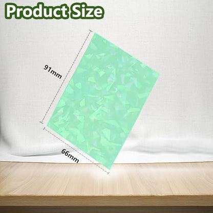 100 Count Mint Green Card Sleeve for Trading Cards, Perfect Fit Shiny MTG Card Sleeves, Holographic Card Sleeves Fit for Magic, Photocard, TCG, Baseball/Sports Cards, Game Card 66 * 91 mm - color: Mint Green