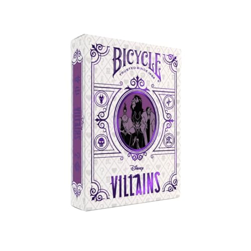 Bicycle Disney Villains Special Edition Playing Cards - Collectible Deck of Cards for Kids Card Games Featuring Characters from Peter Pan, Hercules, Lion King, 101 Dalmatians and More