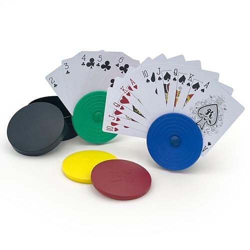 CHH Round Card Holders with Case – Set of 4 in Red, Yellow, Green & Blue