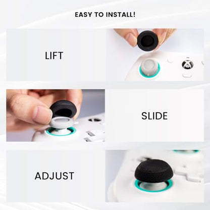 GameSir Thumb Grip Pack - Xbox One/Series & PS4/PS5 Controllers, Switch Pro (Black)