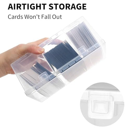 CDBXPRG Toploader Storage Box for 100 + 3" x 4" 35pt Rigid Card,Trading Card Storage Box with Dividers for 500+ Baseball Card Case,Playing Card Case for MTG, Sport Cards,Game Cards 1 PACK - style: 1 Pack