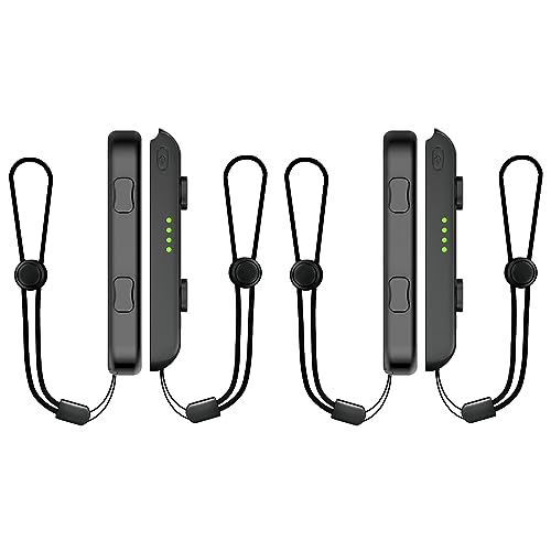 Lonxmovs 4 Pack Wrist Strap for Switch Joycon - Replacement Accessories for Joy con Straps (Black 4 Pack) - color: Black 4 Pack