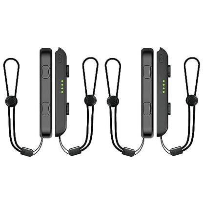 Lonxmovs 4 Pack Wrist Strap for Switch Joycon - Replacement Accessories for Joy con Straps (Black 4 Pack) - color: Black 4 Pack