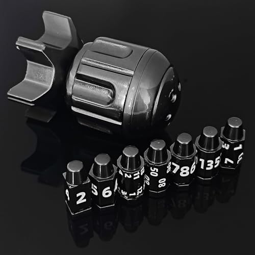 Roulette Dice Spinner for DND Dice Set, 7 Metallic Polyhedral D&D Dice with Gift Case for DND Game, RPG Role Playing Table Game Gifts (Black) - color: Black