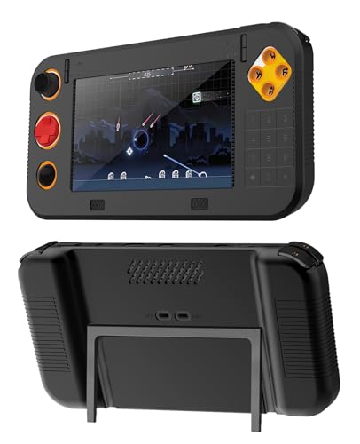 Oshmirian for My Arcade Atari Gamestation Go (2025) Silicone Grip Case – Shockproof Non-Slip Full Protective Cover, Anti-Scratch Drop Protection Gaming Console Case (Black
