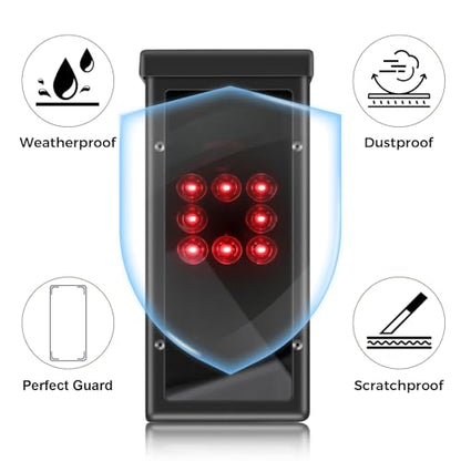 Protective Shield for Square Golf Launch Monitor, Metal Square Golf Protective Case with High-Transparency Acrylic Panel, Indoor/Outdoor Use, Protects Against Collisions