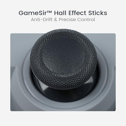 GameSir Tegenaria Wired Controller, Hall Sticks, Vibration for PC/Android | Wired Gaming Controller for PC/Switch, iOS, Android, Hall Effect Sticks, Low Latency, 1000Hz Polling Rate, Turbo - color: Retro Grey