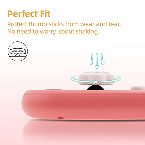 GeekShare Cat Paw Shape Thumb Grip Caps,Soft Silicone Joystick Cover Compatible with Switch/OLED/Switch Lite (Brown & Yellow) - color: Yellow Cat