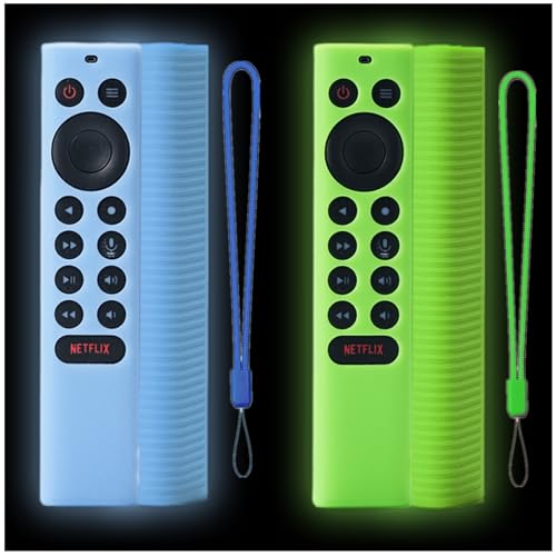 Silicone Protective Cover for NVIDIA Shield TV Pro 4K HDR Remote Green&Blue | Protective Controller Sleeve for Shield TV Pro/4K HDR,Anti-Slip,Shockproof,Glow in the Dark,TV remote controls