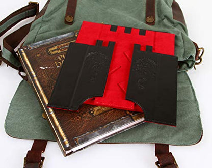 Forged Dice Co. Draco Castle Foldable Dice Tray and Dice Tower - Foldable DND Dice Tray and Dice Rolling Tray Tower - Perfect for Dungeons and Dragons RPG and Tabletop Gaming - color: Red