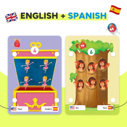 KIDROX Count to 20 Flashcards – Open & Discover Hidden Surprises! Learn Numbers 1–20 in English & Spanish with Marji | 20 Fold-Out Cards | Fun Counting Game for Kids 3+ - style: Count 1 to 20