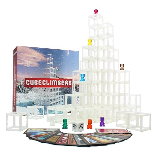 DesignNest CubeClimbers - Magnetic 3D Strategy Board Game Modular Cube Stacking Family& Party Game Adults & Kids Build, Stack, Push & Climb to Win