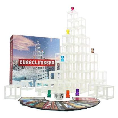 DesignNest CubeClimbers - Magnetic 3D Strategy Board Game Modular Cube Stacking Family& Party Game Adults & Kids Build, Stack, Push & Climb to Win