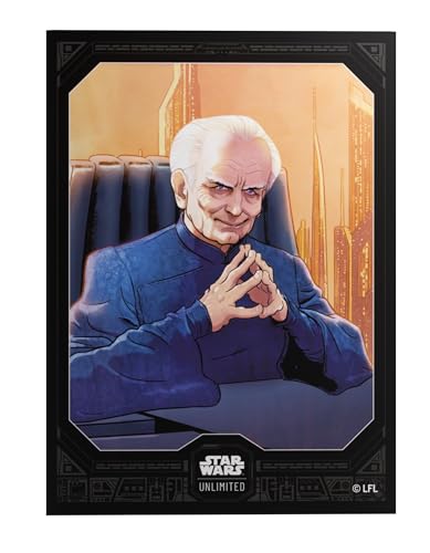 Star Wars: Unlimited Chancellor Palpatine Art Sleeves | Officially Licensed Pack of 60 Art Sleeves and 2 Clear Sleeves, Optimized Size for Star Wars: Unlimited and Other TCG & LCGs