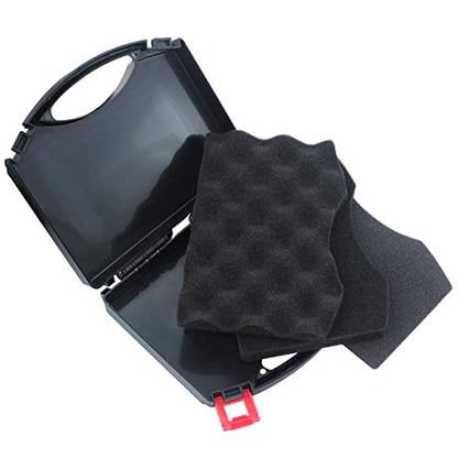 Small Plastic Case with Foam - Hard Carrying Briefcase with Pluck Foam Interior, Padded Protection for Storage, Kids Boss Baby Toys, Black, Outer Size: 9” x 7.7” x 2.2” - style: Inner Size-8.9" X 5.5" X 2.1"