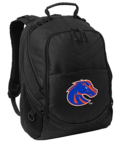 Broad Bay Boise State Backpack | Official BSU Broncos Logo, Padded Laptop Computer Section, Premium 600 Denier Nylon Fabric, - color: Black