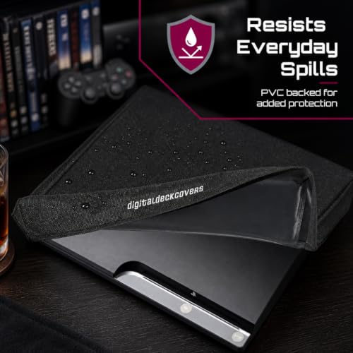 PS3/XBOX360 Console Dust Cover, Black | Antistatic, Water Resistant, Premium Fabric, Gaming System Protector