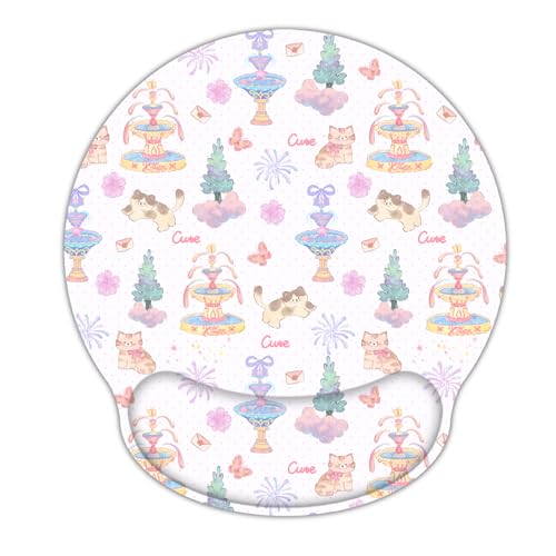 Ergonomic Mouse Pad with Wrist Support,Non-Slip Rubber Base for Computer Laptop & Mac,Lightweight Rest for Home,Office & Travel (Cute Kitten) - color: Cute Kitten