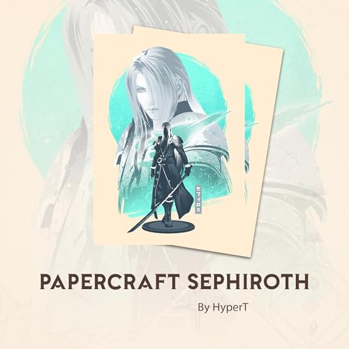 Papercraft Silver-Haired Villain - MTG Card Sleeves, 104ct, Standard Size | Double Sleeving Compatible, Smudge Resistant Matte Back, Compatible with Standard 66x92mm TCG and Magic The Gathering Cards. - color: Papercraft Silver-haired Villain