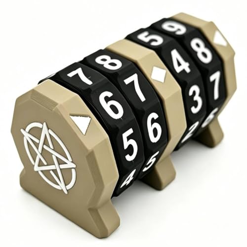 Board Game Life Counter, 4-Digit Wheel Trackers for 0-9999 Single Player and 0-99 Dual Player Modes, MTG Life Counter, Professionally Made for TCG, DND, RPGs, and MTG, Card and Tabletop Games (Khaki) - color: Khaki